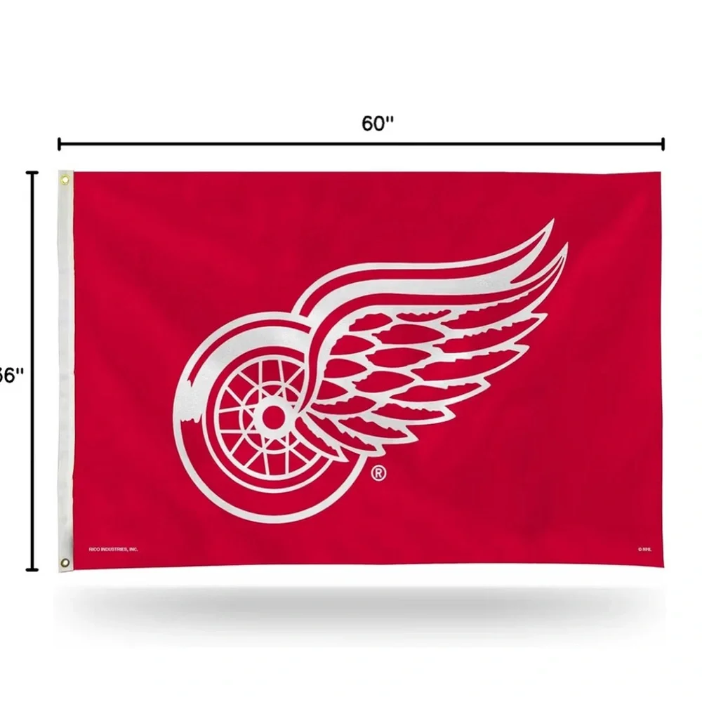 Detroit Red Wings Flag 3’ x 5’ - Picture 2 of 5